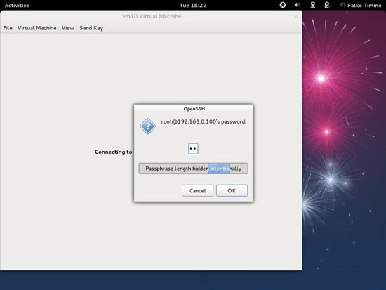 ввод пароля root